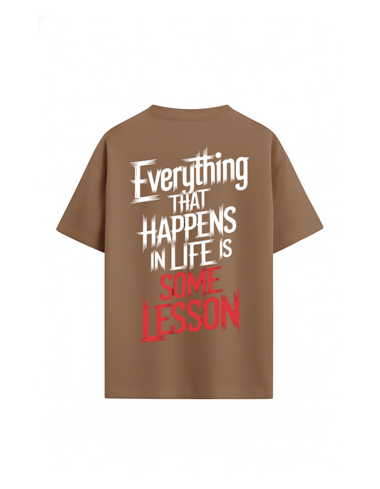 Life Lessons Designed Oversized T shirt