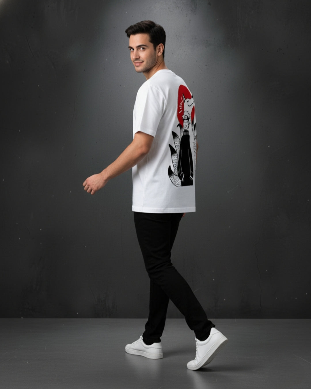 Oversized Naruto Uzumaki Designed Premium T Shirt