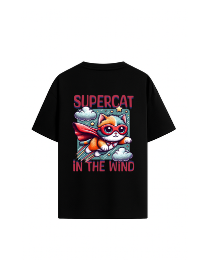 Super Cat Design T shirt For Men