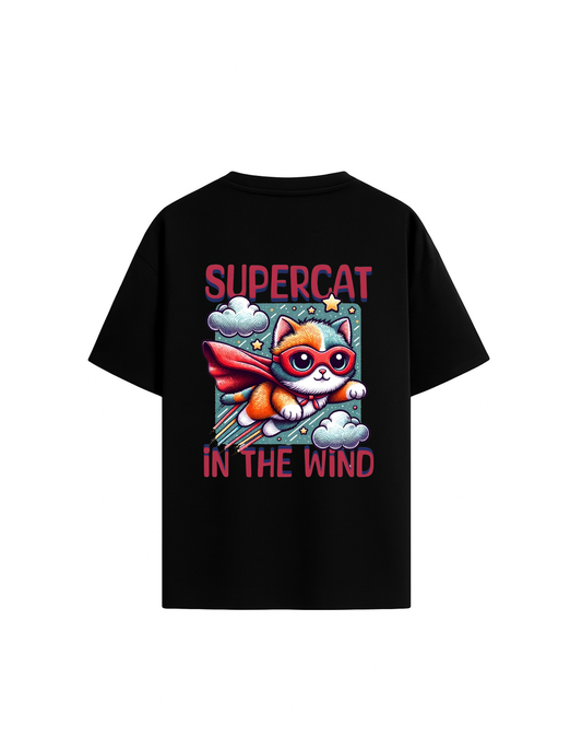 Super Cat Design T shirt For Men