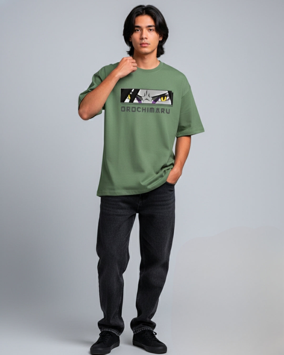 Oversized Orochimaru Design Premium T Shirt